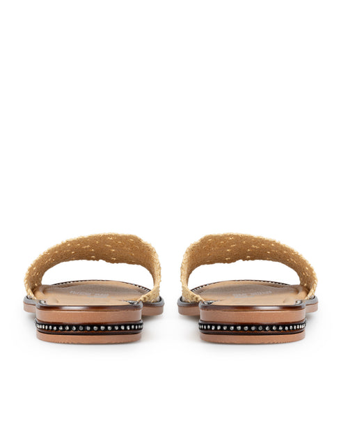 Sandalia Plana Beige Tejida 1065KR